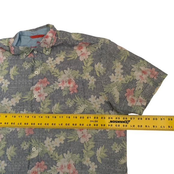 Tommy Bahama Relax Men's Size 2XL Button Down Floral Reverse Print Shirt - Picture 3 of 15